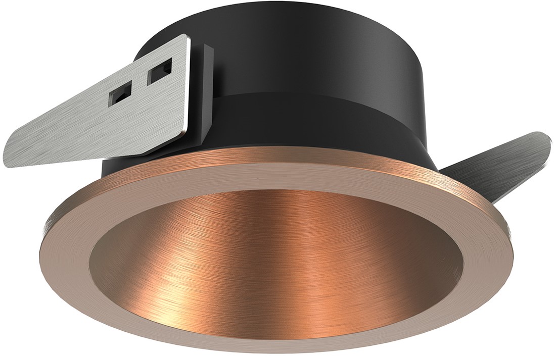 Pragmalux indbygget spotlight med bladfjedre Bela IP55 børstet kobber - inkl. GU10 fitting