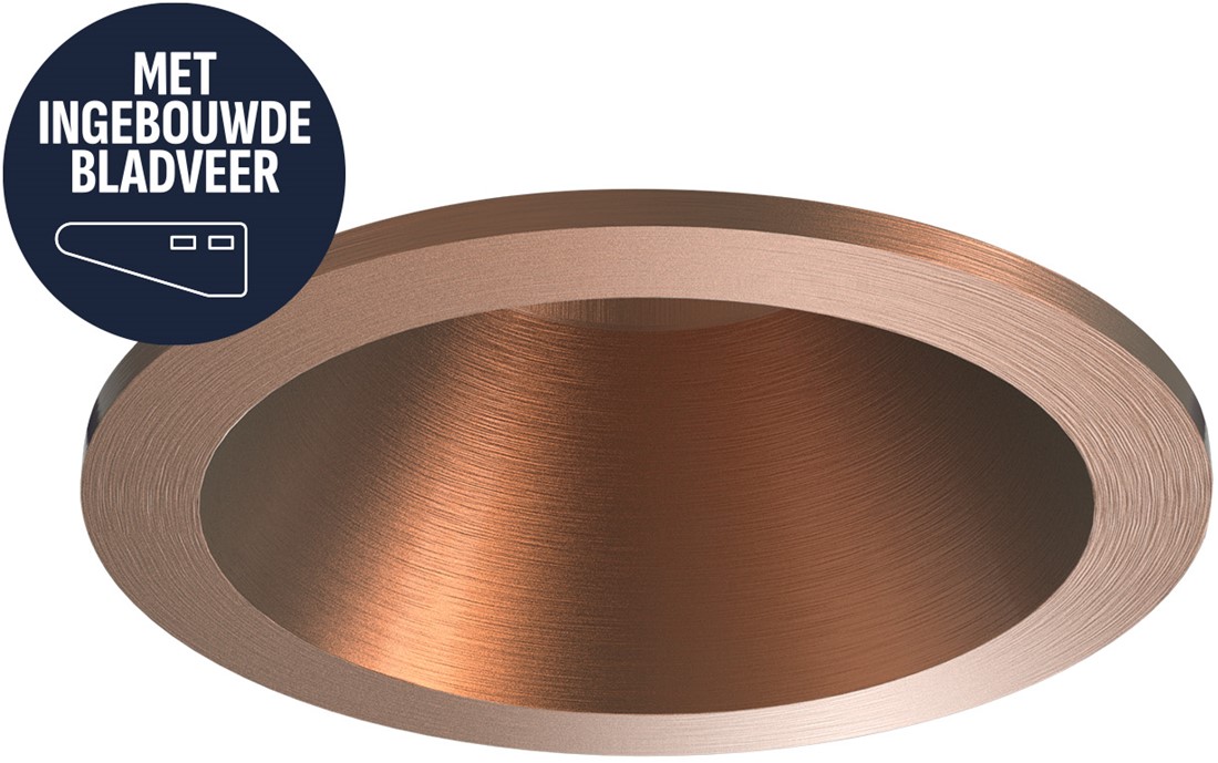 Pragmalux indbygget spotlight med bladfjedre Bela IP55 børstet kobber - inkl. GU10 fitting