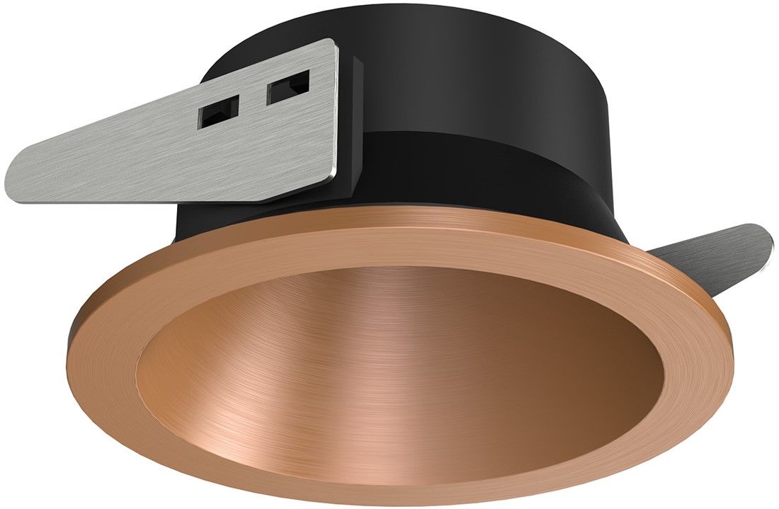 Pragmalux indbygget spotlight med bladfjedre Bela IP55 børstet lys bronze - inkl. GU10 montering