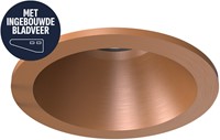 Pragmalux Inbouwspot met bladveren Bela IP55 geborsteld licht bronze - Incl. GU10 Fitting