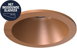 Pragmalux Inbouwspot met bladveren Bela IP55 geborsteld licht bronze - Incl. GU10 Fitting