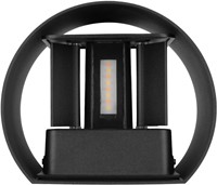 Pragmalux LED Wandarmatuur Blocq halfrond Up/Down IP65 2x3W 360lm 2700-3000-4000K 3CCT CRI>90 instelbare lichtbundel 0-120° zwart - fase dimbaar-2
