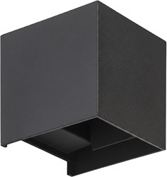 Pragmalux LED Wandarmatuur Blocq Up/Down IP65 2x3W 280lm 2000-3000K dim to warm CRI>90 instelbare lichtbundel 0-120° zwart - fase dimbaar
