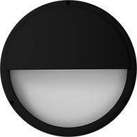 Pragmalux LED Bulkhead Venus G2 Ø300 Halve Maan Ring Zwart RAL9004