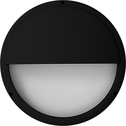 Pragmalux LED Bulkhead Venus G2 Ø300 Halve Maan Ring Zwart RAL9004
