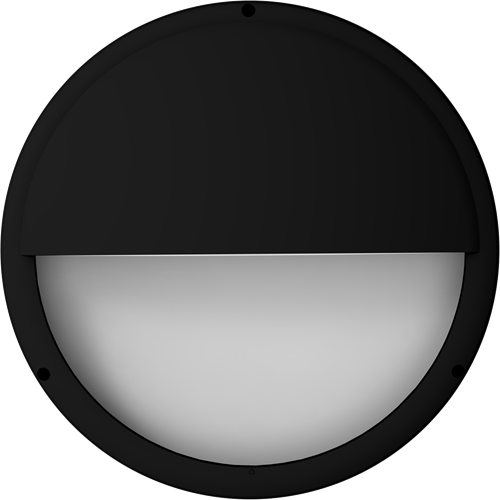 Pragmalux LED Bulkhead Venus G2 Ø300 Halve Maan Ring Zwart RAL9004
