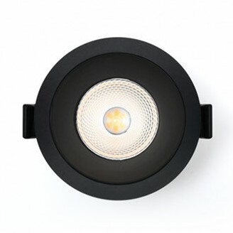 Pragmalux LED Spotlight Casso IP44 dimbaar 9W 680lm ø103 Buitenmaat-Gatmaat ø90-95 40° 2700K UGR<19 Zwart-1