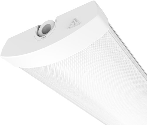 Pragmalux LED Batten Lumea IP44 Prisma 120cm 23-39W 3250-5770lm 3000-4000K 2-CCT (2x36W) wit  5x2,5mm doorvoerbedrading + noodmodule zelftest 1uur-2