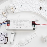 Pragmalux LED Plafonnière / Pendelarmatuur Plano-L Wit Ø460 IP54 IK07 20-40W 2300-4350lm 3000K-4000K 2-CCT + daglichtsensor-4