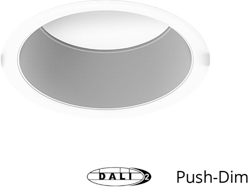 Pragmalux LED Downlight Essence G2 IP54 wit verdiept max. 21W 3000K-6000K 3-CCT max. 2450lm 100D Ø226 Buitenmaat - Gatmaat Ø200 incl. TCI DALI Driver