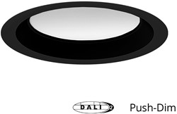 Pragmalux LED Downlight Essence G2 IP54 zwart standaard max. 15W 3000K-6000K 3-CCT max. 1650lm 100D  incl. TCI DALI Driver