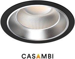 Pragmalux LED Downlight Essence UGR IP54 zwart max. 15W 3000K-6000K 3-CCT max. 2000lm 60D Ø176 Buitenmaat - Gatmaat Ø150 UGR<19 incl. TCI Casambi Driver