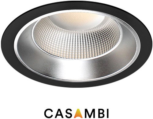 Pragmalux LED Downlight Essence UGR IP54 zwart max. 15W 3000K-6000K 3-CCT max. 2000lm 60D Ø176 Buitenmaat - Gatmaat Ø150 UGR<19 incl. TCI Casambi Driver