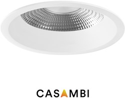 Pragmalux LED Downlight Mondial IP54 facet wit verdiept 25,5W 3200lm 3000K-3500K-4000K 3-CCT CRI>90 UGR<19 60D BØ226 - GØ200-210 +TCI Casambi Driver