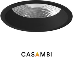 Pragmalux LED Downlight Mondial IP54 facet zwart verdiept 19,5W 2275-2450lm 3000K-3500K-4000K 3-CCT CRI>90 UGR<19 60D BØ176 - GØ150-160 +TCI Casambi Driver