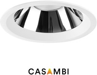 Pragmalux LED Downlight Mondial IP54 hoogglans wit standaard 16W 1700-1800lm 3000K-3500K-4000K 3-CCT CRI>90 UGR<19 60D BØ146 - GØ120-130 +TCI Casambi Driver