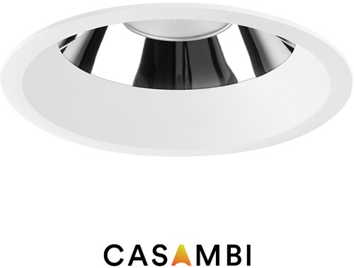 Pragmalux LED Downlight Mondial IP54 hoogglans wit verdiept 25,5W 3050-3200lm 3000K-3500K-4000K 3-CCT CRI>90 UGR<19 60D BØ226 - GØ200-210 +TCI Casambi Driver