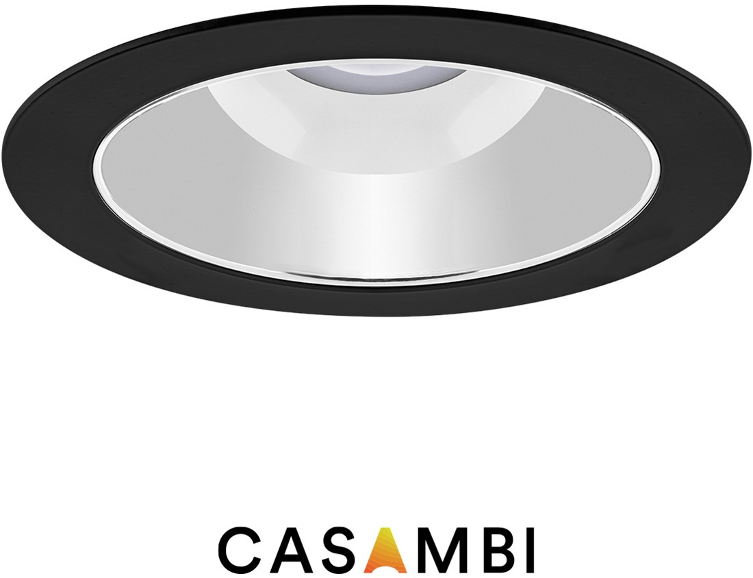 Pragmalux LED Downlight Spectre SR IP54 20W 3000K-5700K 3-CCT 2200-2300lm sort Ø228 Yderstørrelse - Hulstørrelse Ø200-210 +TCI Casambi Driver (2x26W)