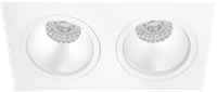 Pragmalux Inbouwspot Duplo Vierkant 2V Wit - Incl. GU10 Fitting