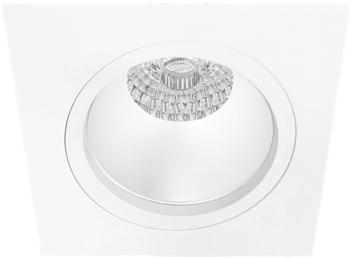 Pragmalux Inbouwspot Duplo Vierkant wit RAL9003 - Incl. GU10 Fitting