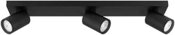 Pragmalux opbouwarmatuur Esta rechthoek drievoudig kantelbaar Ø55 zwart RAL9004 - incl. GU10 Fitting