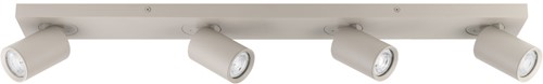 Pragmalux opbouwarmatuur Esta rechthoek viervoudig kantelbaar Ø55 khaki RAL1019 - incl. GU10 Fitting
