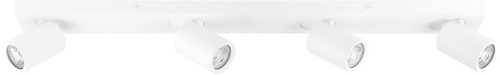 Pragmalux opbouwarmatuur Esta rechthoek viervoudig kantelbaar Ø55 wit RAL9003 - incl. GU10 Fitting