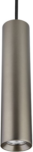 Pragmalux 3-fase rail pendelarmatuur Fendi pendellengte 120cm bronze RAL7048 met zwarte adapter - incl. GU10 Fitting-1