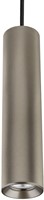 Pragmalux 3-fase rail pendelarmatuur Fendi pendellengte 120cm bronze RAL7048 diamond knurling met zwarte adapter - incl. GU10 Fitting-1