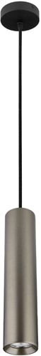 Pragmalux pendelarmatuur Fendi pendellengte 120cm bronze RAL7048 met zwarte plafondkap - incl. GU10 Fitting-1