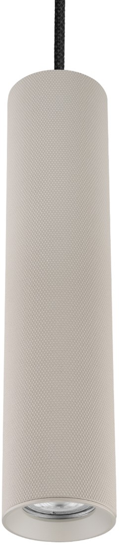 Pragmalux 3-faset skinne-pendellampe Fendi pendelende længde 120 cm khaki RAL1019 diamantrifling med sort adapter - inkl. GU10 Montering