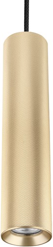 Pragmalux pendelarmatuur Fendi pendellengte 120cm messing RAL1001 diamond knurling met zwarte plafondkap - incl. GU10 Fitting-2