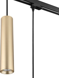 Pragmalux 3-fase rail pendelarmatuur Fendi pendellengte 120cm messing RAL1001 met zwarte adapter - incl. GU10 Fitting