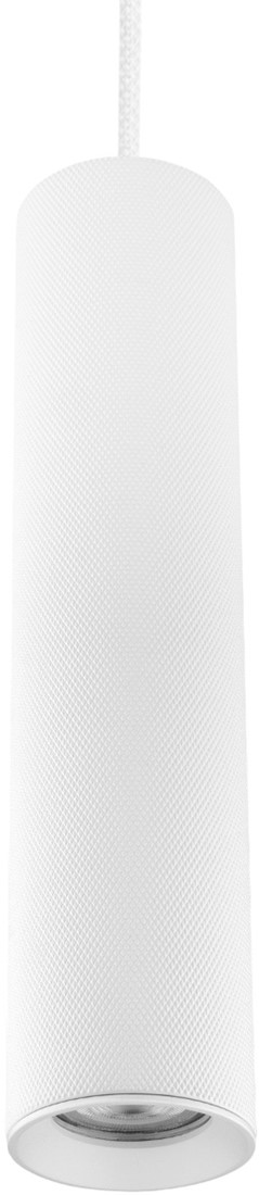 Pragmalux 3-faset skinne-pendellampe Fendi pendelophæng længde 120 cm hvid RAL9003 diamant-rifling med hvid adapter - inkl. GU10 Fitting
