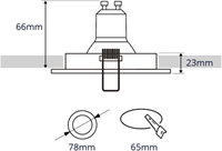 Pragmalux Inbouwspot Gida Rond wit RAL9003 - Incl. GU10 Fitting-1