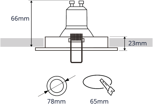 Pragmalux Inbouwspot Gida Rond Zwart - Incl. GU10 Fitting-1