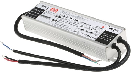 Mean Welll LED Strip 24V LED Driver IP67 Max. 240W 1-10V Dimbaar
