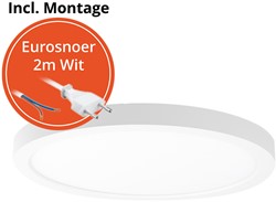 Pragmalux  LED Inbouw Downlight Luna G2 wit IP44 15-22W 3000K-6000K 3-CCT 2150-3260lm Ø290 B - G Ø65-260 + externe Philips Driver incl. eurosnoer 2m wit