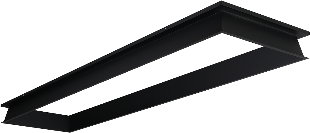 Pragmalux LED-panel indbygget ramme Kuppel 30x120cm sort RAL9005