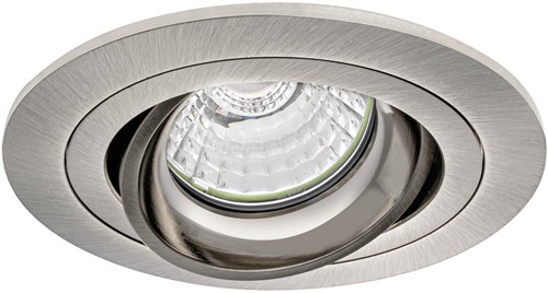 Pragmalux Inbouwspot met bladveren Alpha Rond Kantelbaar nikkel - Incl. GU10 Fitting