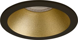 Pragmalux Inbouwspot met bladveren Apollo Rond Verdiept zwart RAL9004/goud RAL1003 - Incl. GU10 Fitting