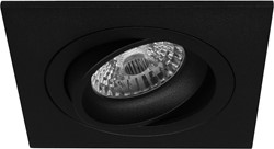 Pragmalux Inbouwspot met bladveren Boxy Vierkant Kantelbaar zwart RAL9004 - Incl. GU10 Fitting