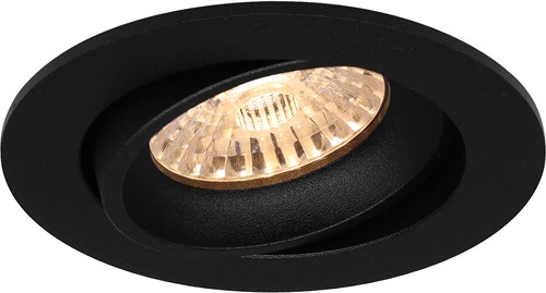 Pragmalux Inbouwspot met bladveren Delta Rond Kantelbaar zwart RAL9004 - Incl. GU10 Fitting-1