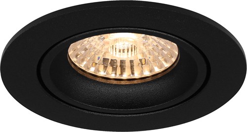 Pragmalux Inbouwspot met bladveren Delta Rond Kantelbaar zwart RAL9004 - Incl. GU10 Fitting-3