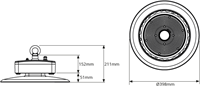Pragmalux LED Highbay Clean HACCP G2 120W 4000K 16200lm 90D Wit 0-10V Dimbaar-1