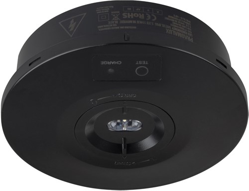 Pragmalux DOTXL Opbouw Noodverlichting IP65 3W 230-270lm LifePO4 1uur Zelftest Zwart