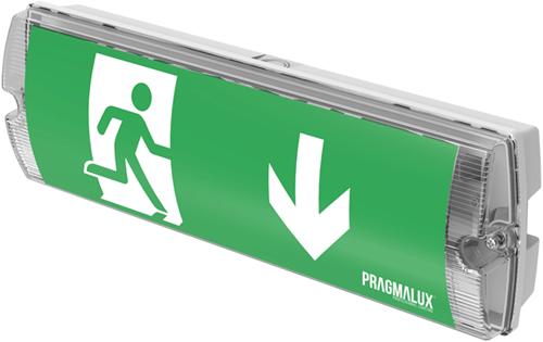 Pragmalux PICTO Opbouw Noodverlichting IP65 3W 150lm 20m LifePO4 1uur Wit Zelftest 