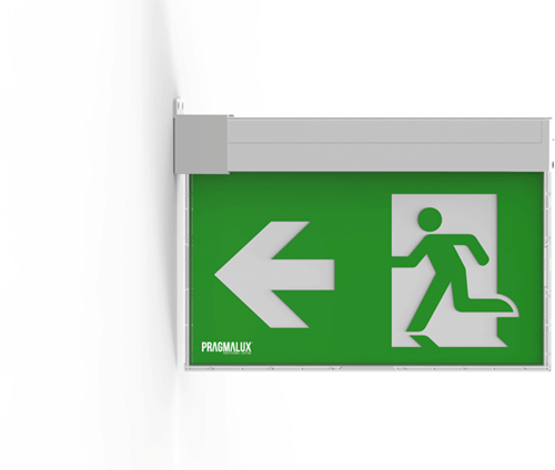Pragmalux UNI Noodverlichting Vluchtwegverlichting 3W 60lm 24m LifePO4 1uur Wit Zelftest-4