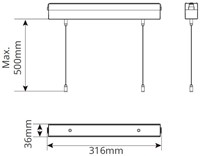 Pragmalux UNI Pendelset Zwart (40cm kabel)-1