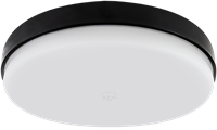 Pragmalux LED Plafonnière / Wandarmatuur Dura-M Zwart Ø340 IP64 IK10 8-18W 950-2300lm 3000K-3500K-4000K 3-CCT 3-step dim (100-10%) master + PIR Sensor & noodmodule 1uur zelftest-1